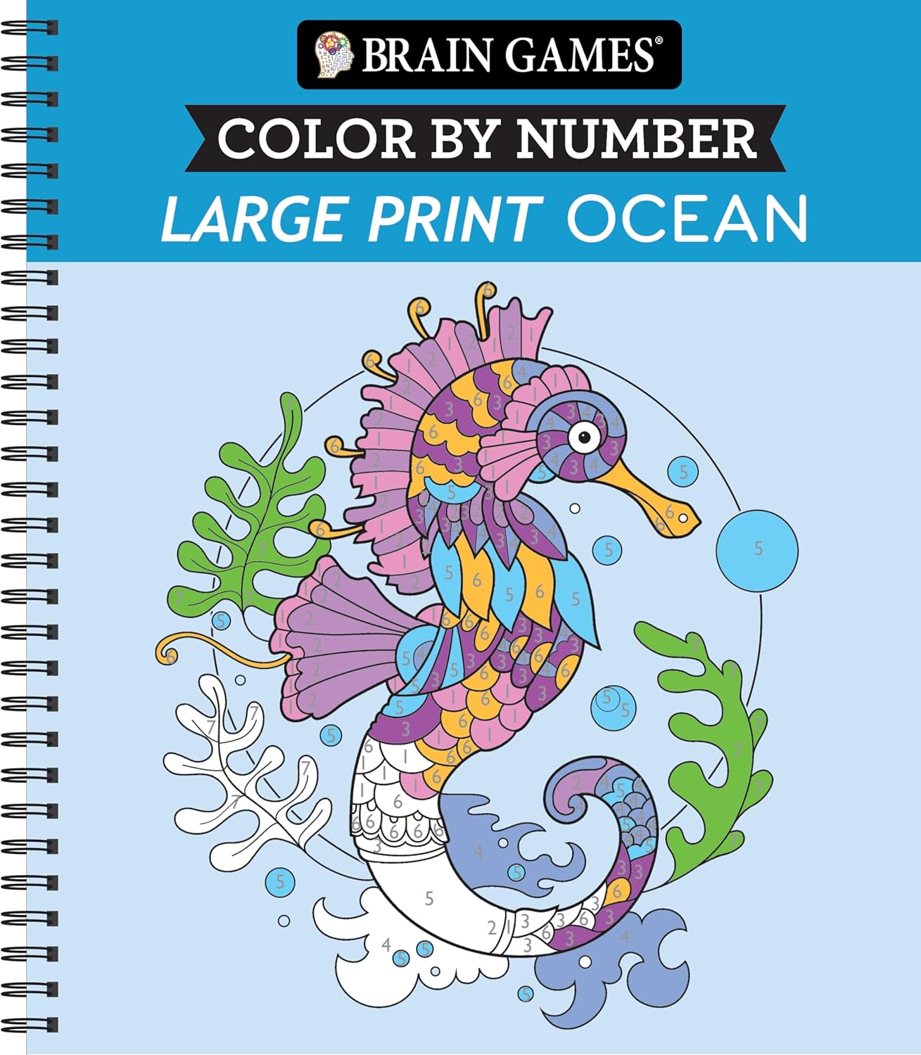 Brain Games - Color by Number - Large Print: Ocean by Publications International Ltd.