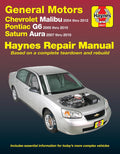 Chevrolet Malibu 2004 thru 2012, Pontiac G6 2005-2010 & Saturn Aura 2007-2010 Haynes Repair Manual by Haynes Publishing