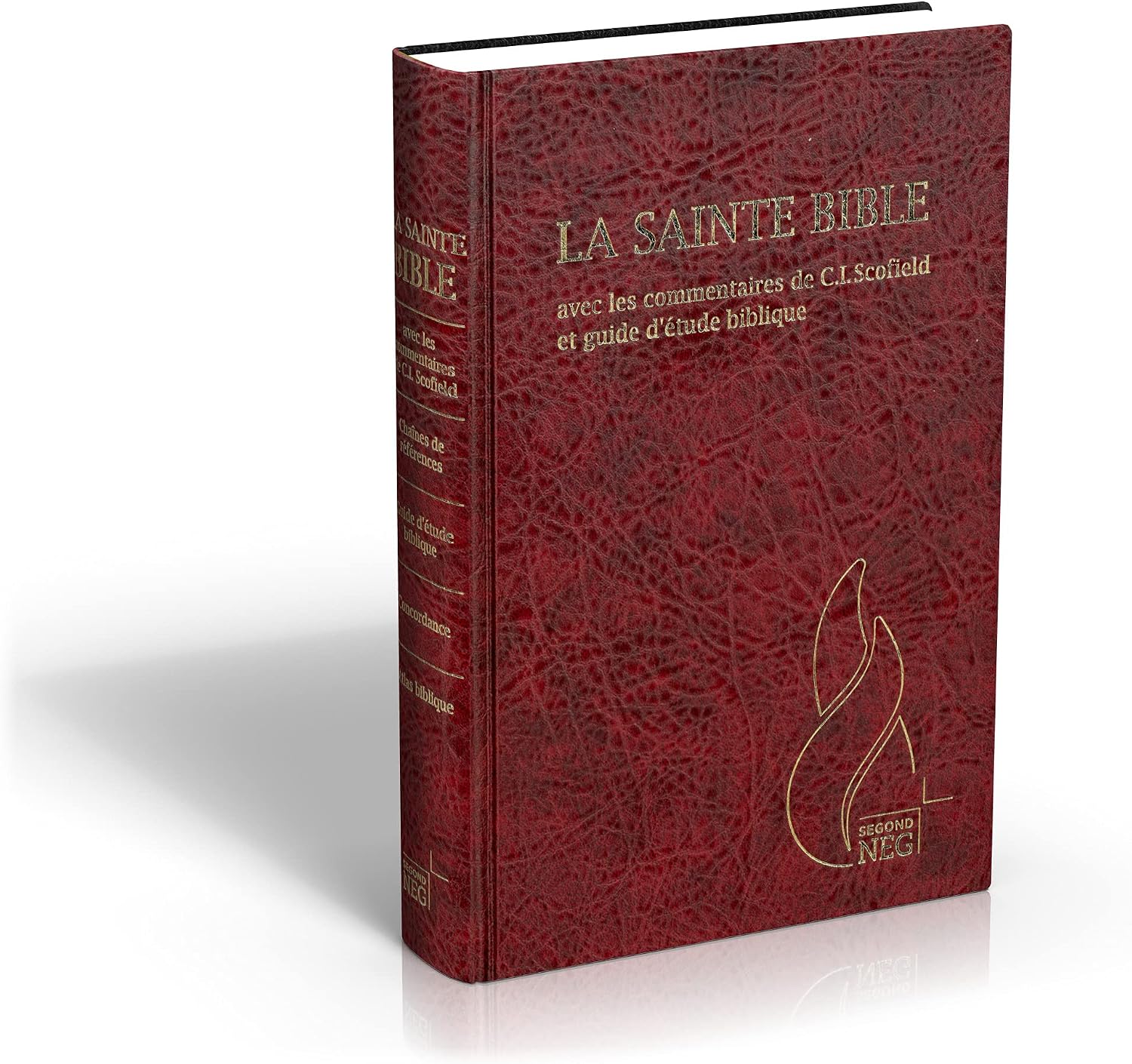 Bible d'étude Segond NEG Scofield, grenat: couverture rigide, skyvertex by Segond NEG 1979