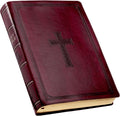 KJV Holy Bible, Super Giant Print Faux Leather Red Letter Edition - Thumb Index & Ribbon Marker, King James Version, Burgundy (KJV Super Giant Print Editions) by Christian Art Publishers