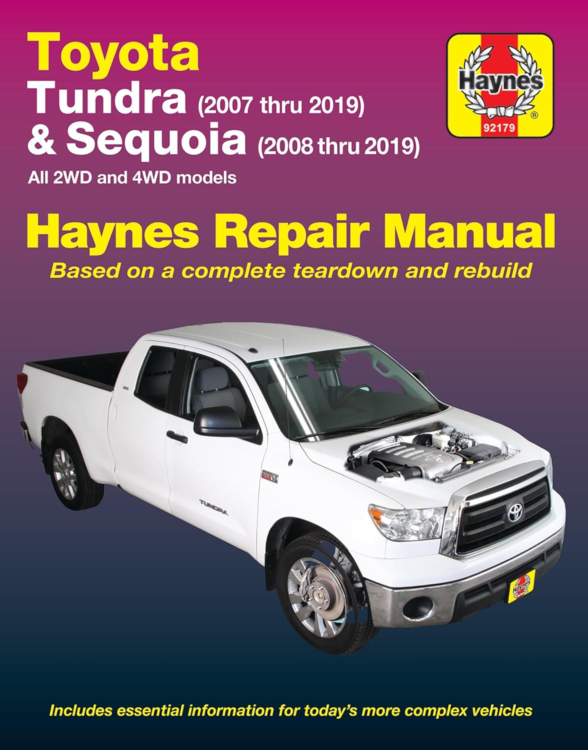 Toyota Tundra 2007 thru 2019 and Sequoia 2008 thru 2019 Haynes Repair Manual: All 2WD and 4WD models by Editors of Haynes Manuals