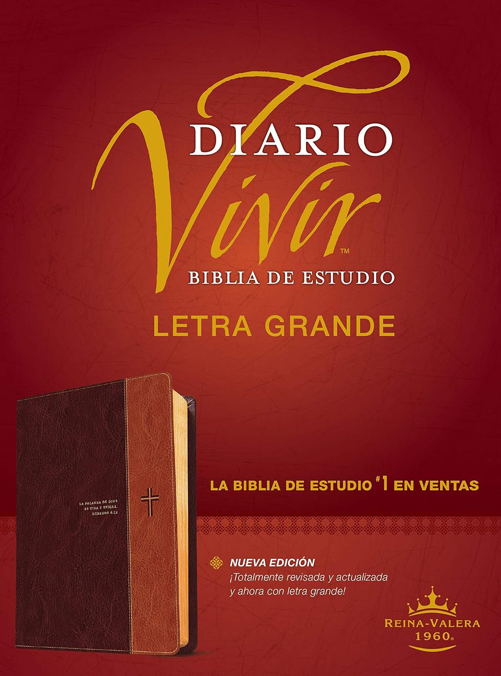 Biblia de estudio del diario vivir RVR60, letra grande (SentiPiel, Café/Café claro, Letra Roja) (Spanish Edition) by Tyndale