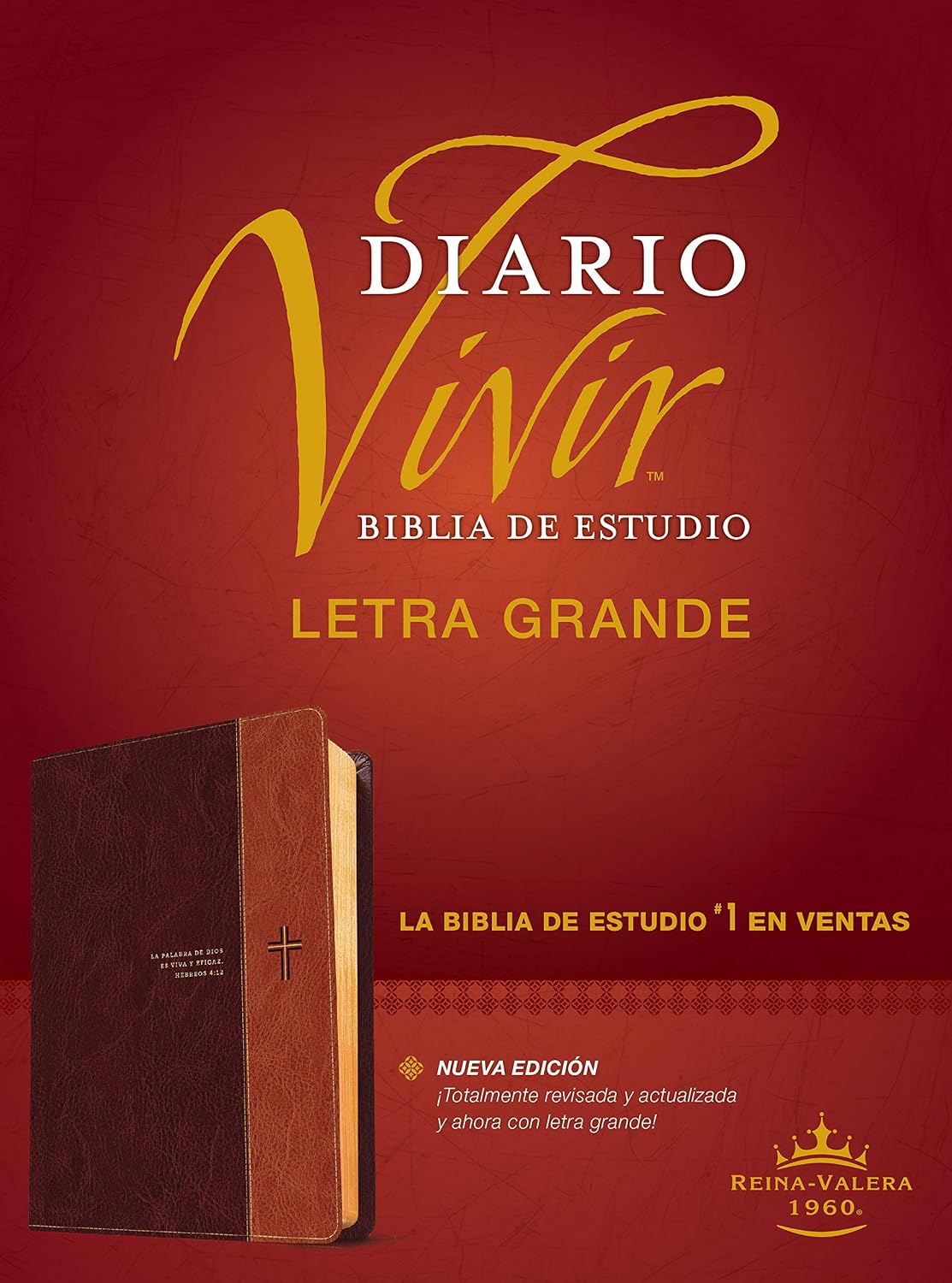 Biblia de estudio del diario vivir RVR60, letra grande (SentiPiel, Café/Café claro, Letra Roja) (Spanish Edition) by Tyndale