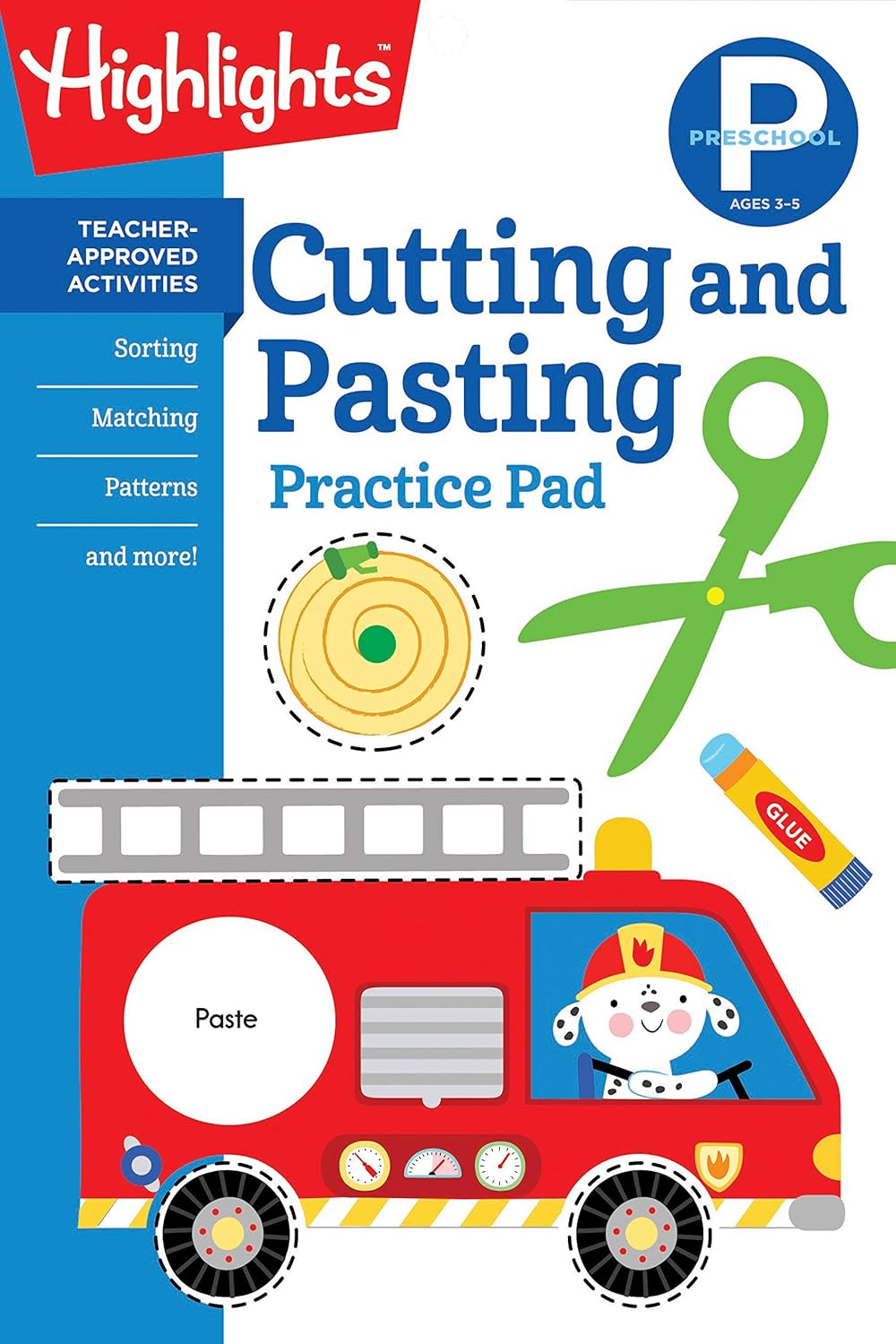 Preschool Cutting and Pasting: Scissor Skills Activity Book for Preschoolers, Practice Cutting Paper & More (Highlights Learn on the Go Practice Pads) by Highlights Learning