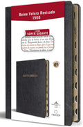 Biblia Reina Valera Revisada 1960 letra súper gigante, símil piel negra con índice / Spanish Bible RVR 1960 Super Giant Print, Black Leathersoft w/ thumb (Spanish Edition) by Reina Valera Revisada 1960