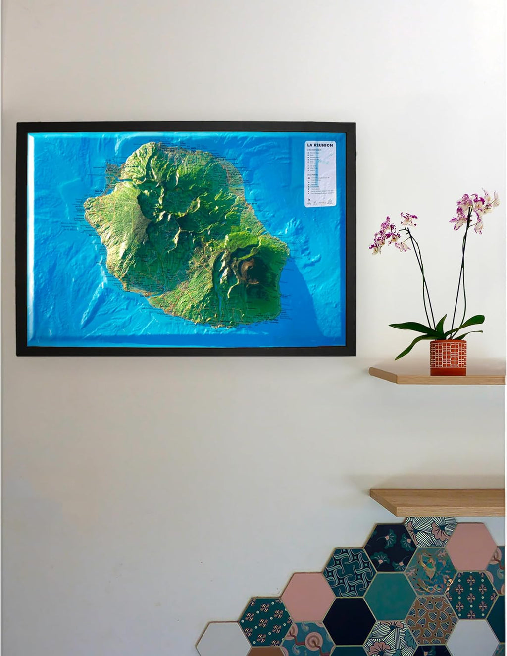 CARTE EN RELIEF DE LA REUNION: CARTE EN RELIEF DE LA REUNION by 3DMAP