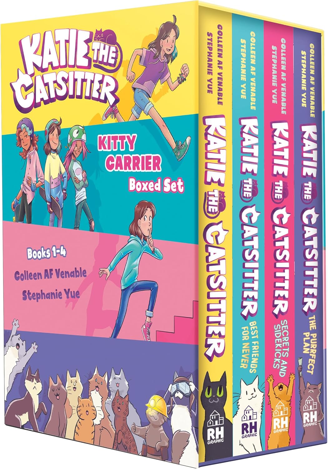 Katie the Catsitter: Kitty Carrier Box Set (Books 1-4): Katie the Catsitter; Best Friends for Never; Secrets and Sidekicks; The Purrfect Plan (A Graphic Novel Boxed Set) by Colleen AF Venable