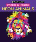 Brain Games - Sticker by Number: Neon Animals (28 Images to Sticker) by Publications International Ltd.