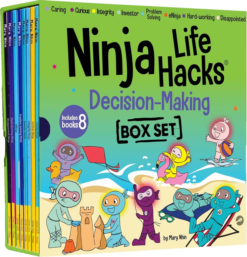 Ninja Life Hacks Decision Making Box Set (Books 57-64: Hard-working Ninja, Disappointed Ninja, Integrity Ninja, Investor Ninja, Problem Solving Ninja, eNinja, Caring Ninja, Curious Ninja) by Mary Nhin
