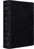 ESV Study Bible, Large Print (Genuine Leather, Black) by ESV Bibles