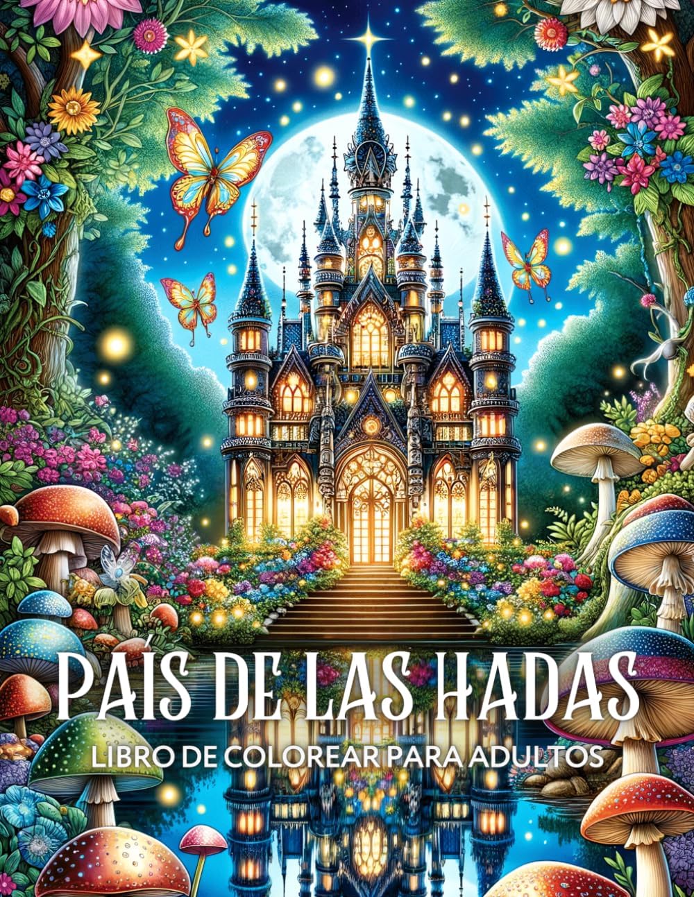 País de las Hadas Libro de Colorear para Adultos: Diseños Únicos de Hadas Encantadoras, Casas Mágicas y Castillos Fantásticos para que Ancianos y Adolescentes los Pinten (Spanish Edition) by Anastasia Anemone