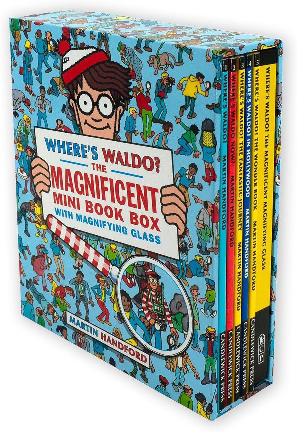 Where's Waldo? The Magnificent Mini Boxed Set: (A Compact, Travel-Sized Box Set of 5 Hidden Object Activity Books, Packed with Search & Find Puzzle Adventures - a Perfect Gift for All Ages) by Martin Handford