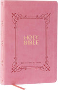 KJV Holy Bible: Large Print with 53,000 Center-Column Cross References, Pink Leathersoft, Red Letter, Comfort Print: King James Version by Thomas Nelson