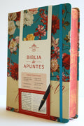 Biblia de Apuntes RVR 1960 Tapa dura, Azul celeste con flores (Edición cantos pintados) / Spanish Journaling Bible RVR 1960 Hardcover Light Blue with Flowers (Spanish Edition) by Reina Valera Revisada 1960