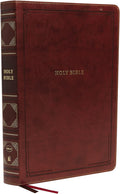 NKJV Holy Bible, Super Giant Print Reference Bible, Brown Leathersoft, 43,000 Cross references, Red Letter, Comfort Print: New King James Version by Thomas Nelson