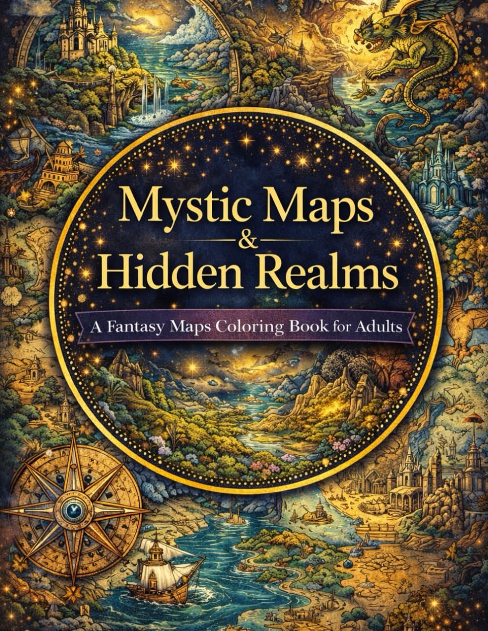 Mystic Maps & Hidden Realms A Fantasy Maps Coloring Book for Adults: 120+ Unique Magical Worlds, Lost Cities & Explorer’s Routes for Creativity and ... Creatures & Cozy Fantasy Adventures) by Big Little Dreams