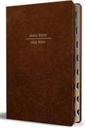 Biblia Bilingüe Reina Valera 1960 (ESV) letra grande símil piel marrón con índice/ Bilingual Bible RVR 1960 (ESV) Large Print Brown Leathersoft with Thumb (Spanish Edition) by Reina Valera Revisada 1960