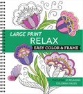 Large Print Easy Color & Frame - Relax: Featuring 31 Relaxing Coloring Pages by New Seasons