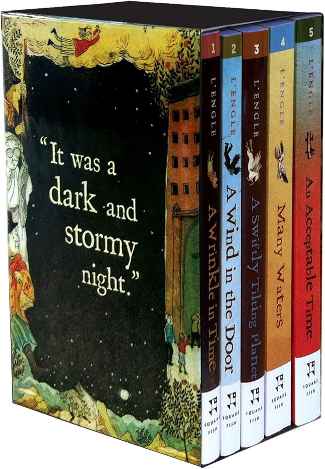 The Wrinkle in Time Quintet Boxed Set (A Wrinkle in Time, A Wind in the Door, A Swiftly Tilting Planet, Many Waters, An Acceptable Time) by Madeleine L'Engle