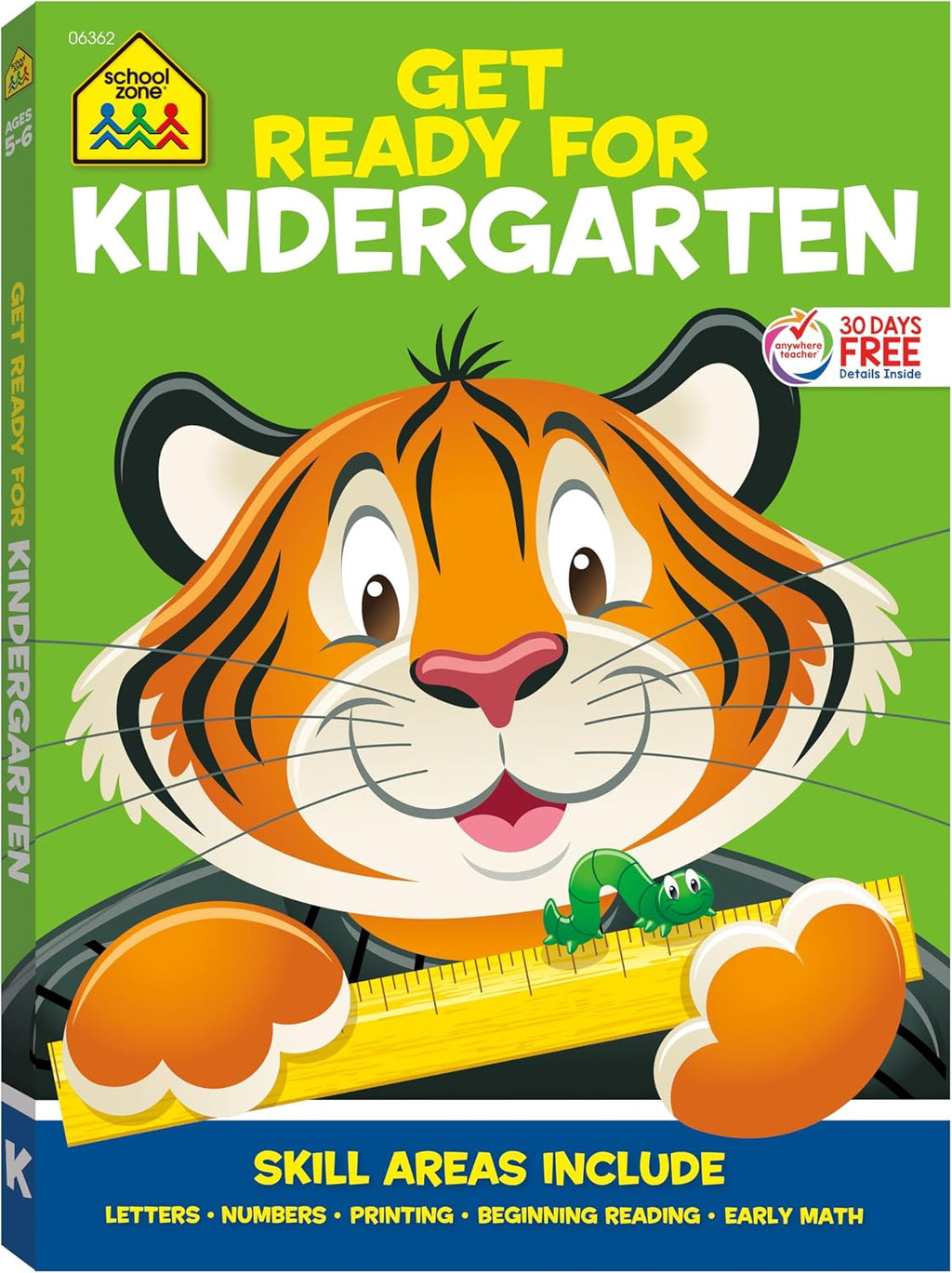 School Zone Get Ready for Kindergarten Workbook: 256 Pages, Early Learning Activities, ABCs, Letters, Numbers & Early Math, Ages 5–6 by School Zone