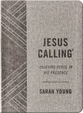 Jesus Calling, Textured Gray Leathersoft, with Full Scriptures: Enjoying Peace in His Presence (A 365-Day Devotional) by Sarah Young