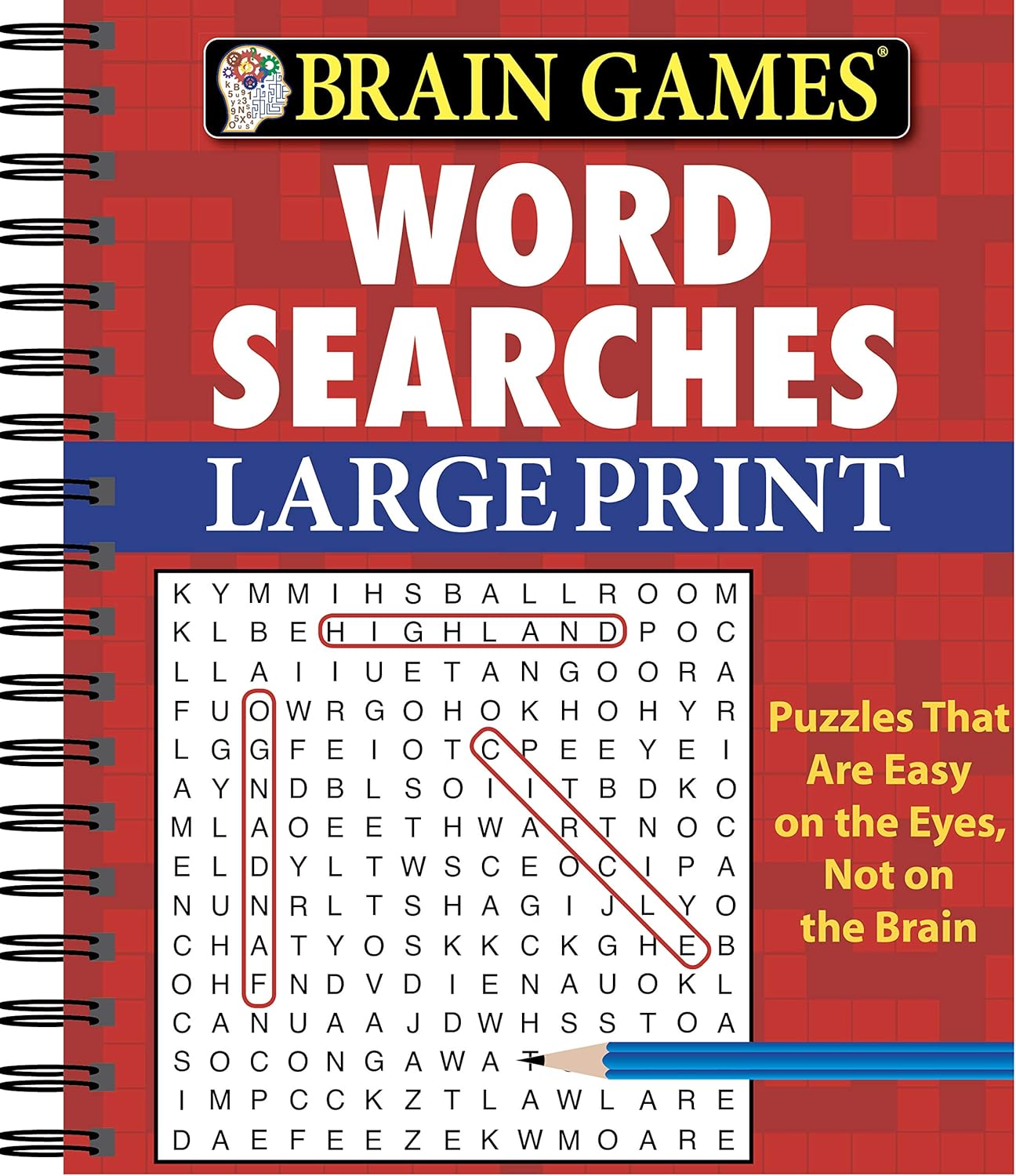 Brain Games - Word Searches - Large Print: Easy on the Eyes, Not on the Brain | Puzzles Progress from Simple to Challenging | Gift for Adults & Seniors (Brain Games Large Print) by Publications International Ltd.