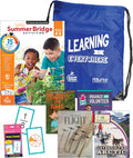 Summer Bridge Activities 4-5 Bundle, Ages 9-10, Math, Language Arts, and Science Summer Learning 5th Grade Workbooks All Subjects, Fractions Math Flash Cards, Children's Books, and Drawstring Bag by Rourke Educational Media