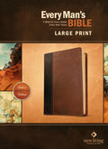 Every Man's Bible: New Living Translation, Large Print, TuTone (LeatherLike, Brown/Tan) – Study Bible for Men with Study Notes, Book Introductions, and 44 Charts by New Living Translation