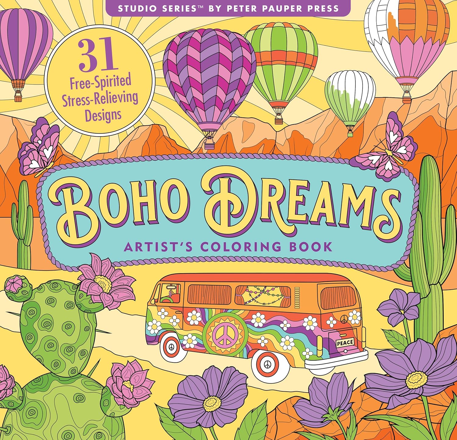 Boho Dreams Adult Coloring Book (31 one-sided designs on thick paper) (Artist's Coloring Books) by Peter Pauper Presss