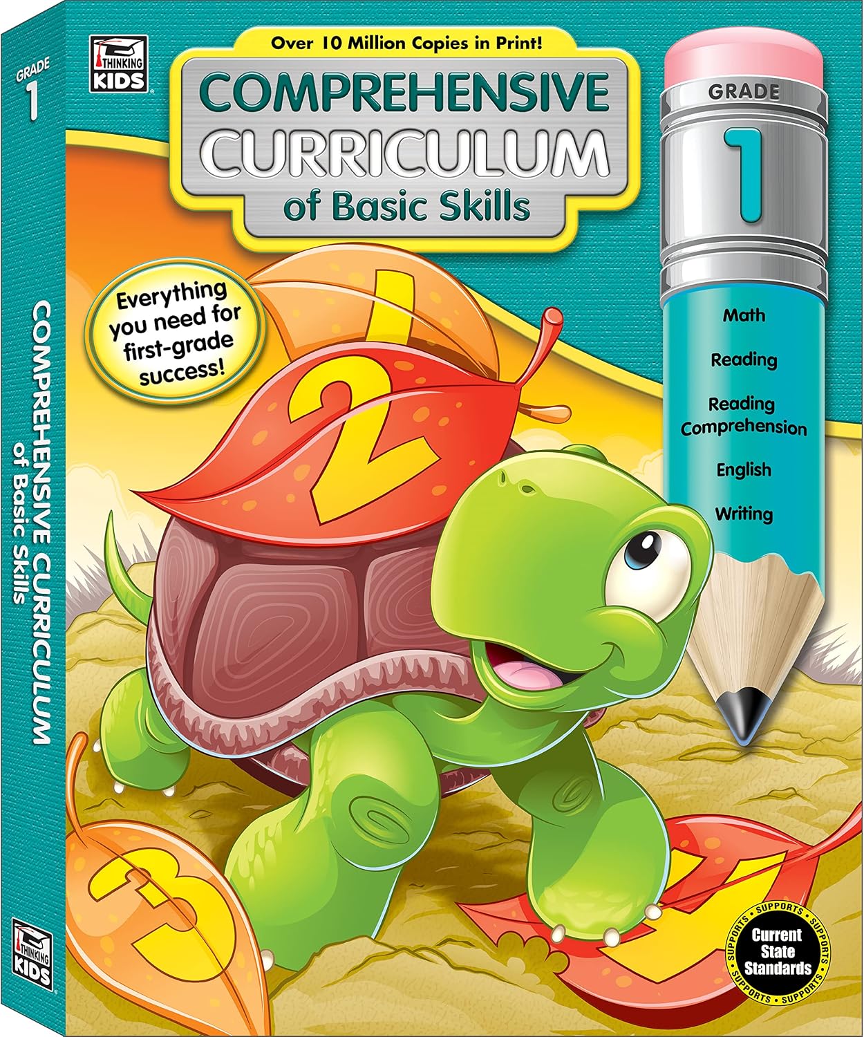 Carson Dellosa Comprehensive Curriculum of Basic Skills 1st Grade Workbook, Reading Comprehension, Language Arts, Spelling, Grammar, Math, and Writing Practice, Classroom or Homeschool Curriculum by Thinking Kids