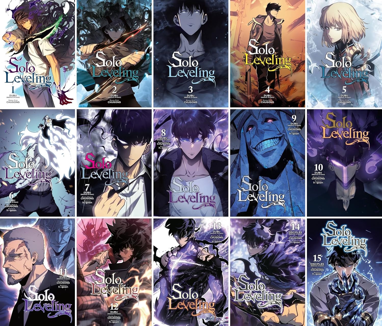 Solo Leveling Manga Series 15 Collection Books Set Vol 1-15 by Chugong by Chugong