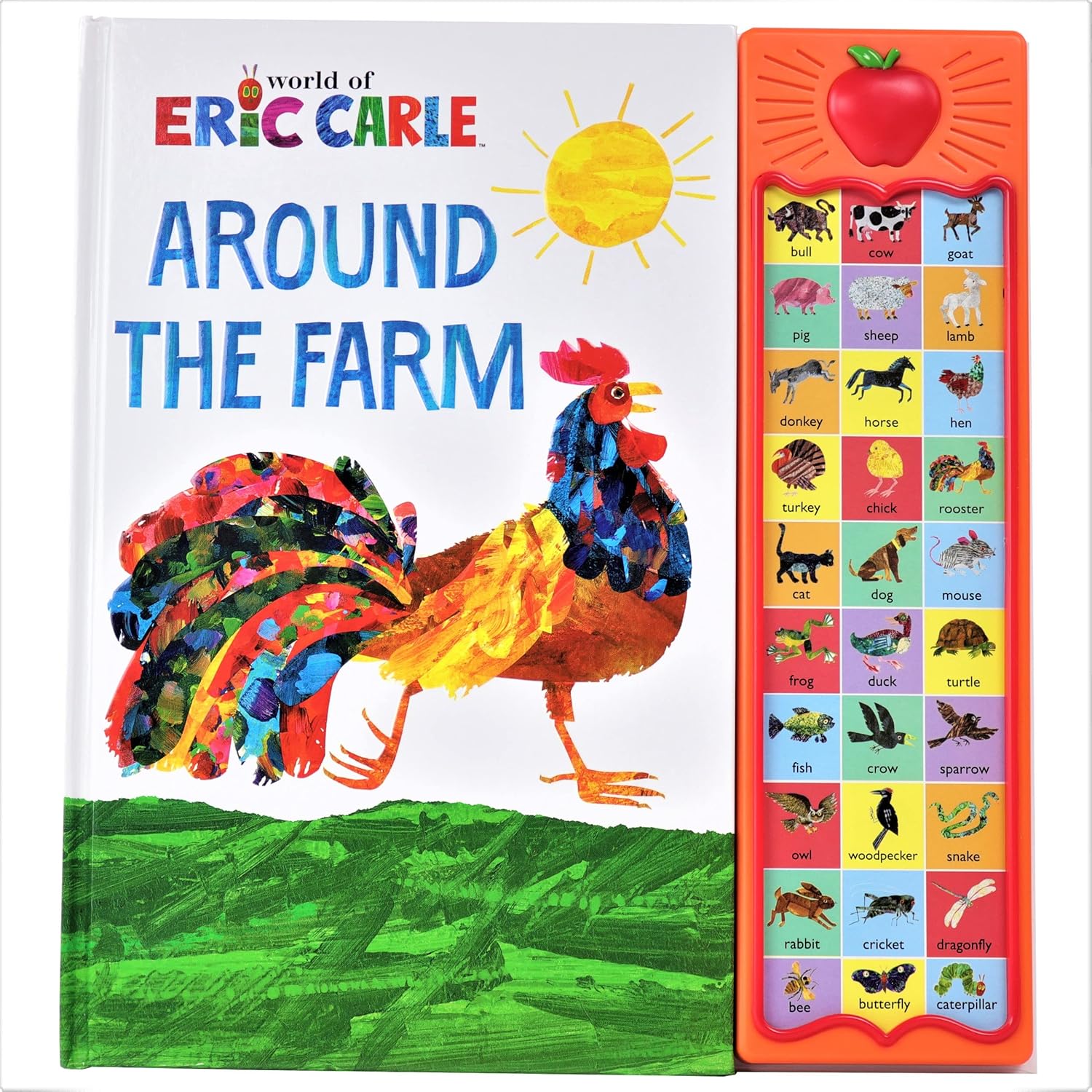 World of Eric Carle, Around the Farm 30-Button Animal Sound Book - Great for First Words - PI Kids by PI Kids
