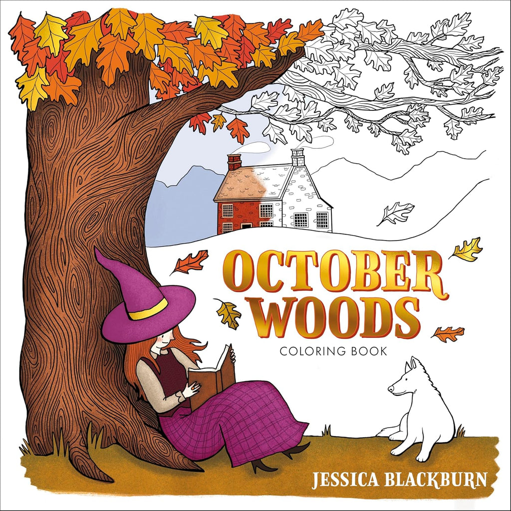 October Woods Coloring Book: A Coloring Book with Cozy Hygge Scenes of a Relaxing Autumn by Jessica Blackburn