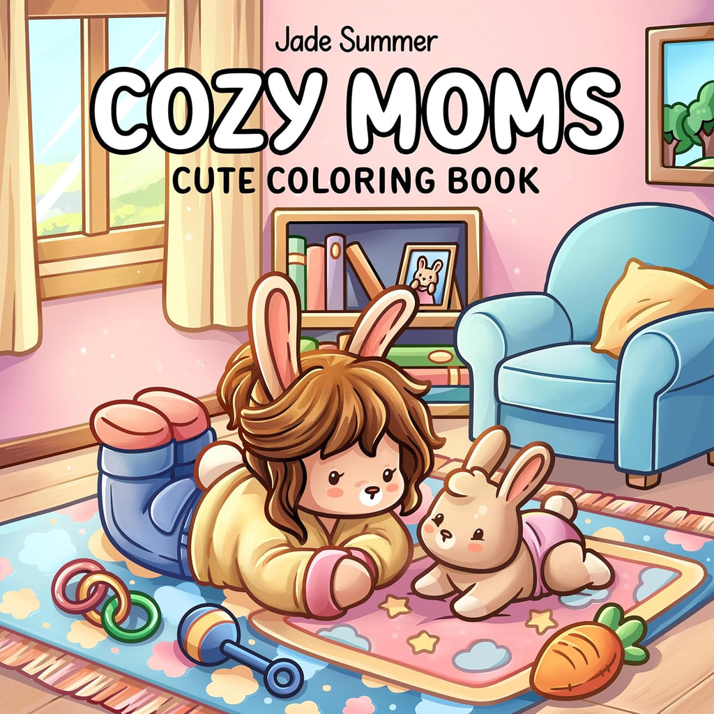 Cozy Moms: Cute Coloring Book for Adults and Teens with Adorable Characters and Heartwarming Family Moments for Relaxation by Jade Summer