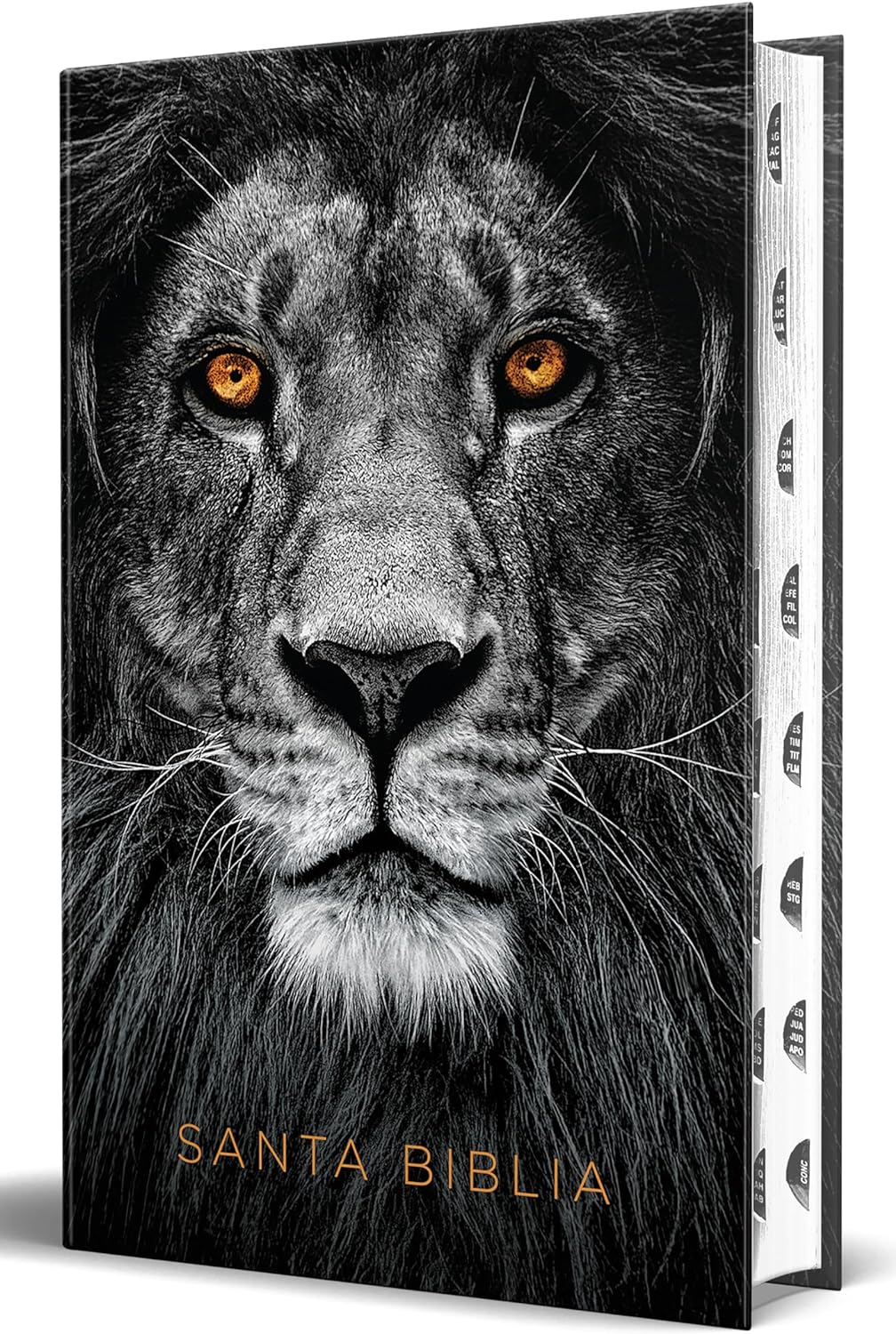 Biblia RVR 1960 letra grande tamaño manual, tapa dura León de Juda con índice / Spanish Bible RVR 1960 Handy Size Large Print Hardcover Lion of Judah with In (Spanish Edition) by Reina Valera Revisada 1960