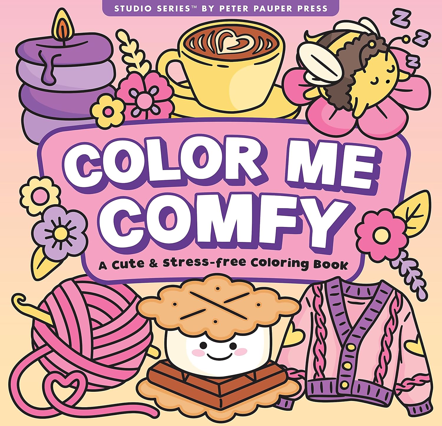 Color Me Comfy Adult Coloring Book (31 one-sided designs on thick paper) (Artist's Coloring Books) by Peter Pauper Press