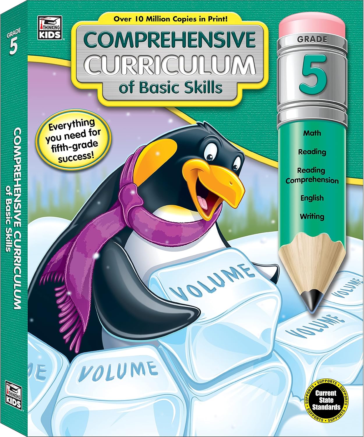 Carson Dellosa Comprehensive Curriculum of Basic Skills 5th Grade Workbooks All Subjects, Reading Comprehension, Language Arts, Grammar, Math, and Writing Practice, Classroom or Homeschool Curriculum by Thinking Kids