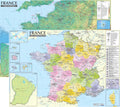 France 1/2.200.000 - carte administrative et physique (sans barres alu) 67 × 47 cm by unknown author