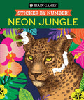 Brain Games - Sticker by Number: Neon Jungle (28 Images to Sticker) by Publications International Ltd.