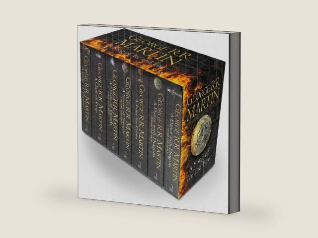 A Song of Ice and Fire (7 Volumes), Book Cover May Vary by George Martin | barcode:9780007477159 | source:'9780007477159-right-three-quarter.jpg