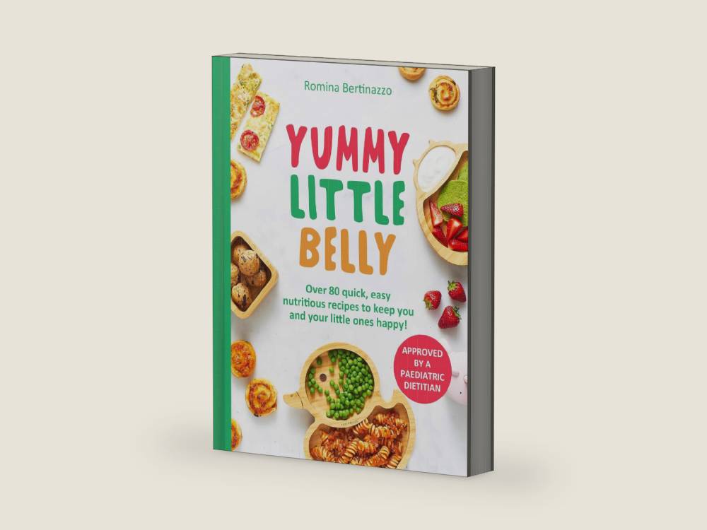 Yummy Little Belly: Over 80 quick, easy and nutritious recipes to keep you and your little ones happy! by Romina Bertinazzo | barcode:9780008700164 | source:'9780008700164-right-three-quarter.jpg