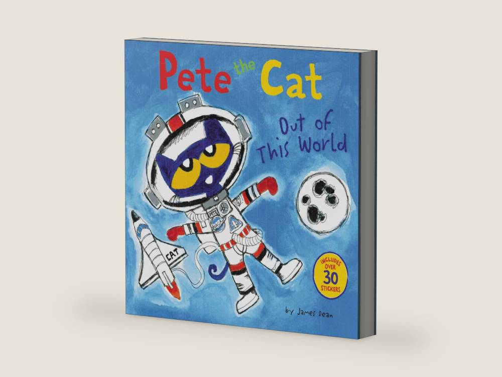 Pete the Cat: Out of This World: Includes Over 30 Stickers! – An Exciting Cat-Stronaut Space Adventure Story by Kimberly Dean | barcode:9780062404435 | source:'9780062404435-right-three-quarter.jpg