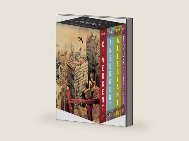 Divergent Anniversary 4-Book Box Set: Divergent, Insurgent, Allegiant, Four (Divergent Series) by Veronica Roth | barcode:9780063162235 | source:'9780063162235-right-three-quarter.jpg