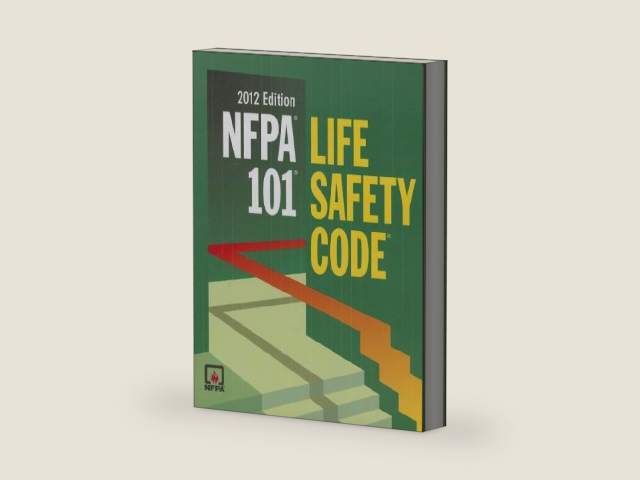 NFPA 101: Life Safety Code, 2012 Edition by NFPA | barcode:9780064641807 | source:'9780064641807-right-three-quarter.jpg