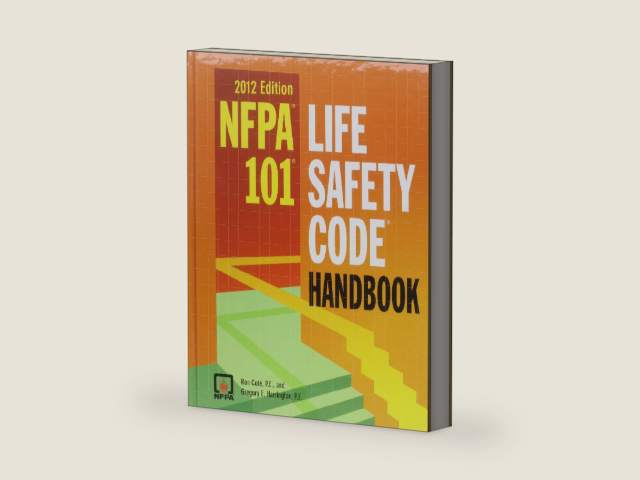 NFPA 101: Life Safety Code Handbook, 2012 Edition by Ron Cote | barcode:9780064641821 | source:'9780064641821-right-three-quarter.jpg