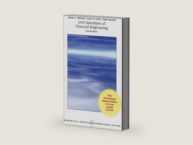Unit Operations of Chemical Engineering, 7th Edition by Warren McCabe | barcode:9780071247108 | source:'9780071247108-right-three-quarter.jpg