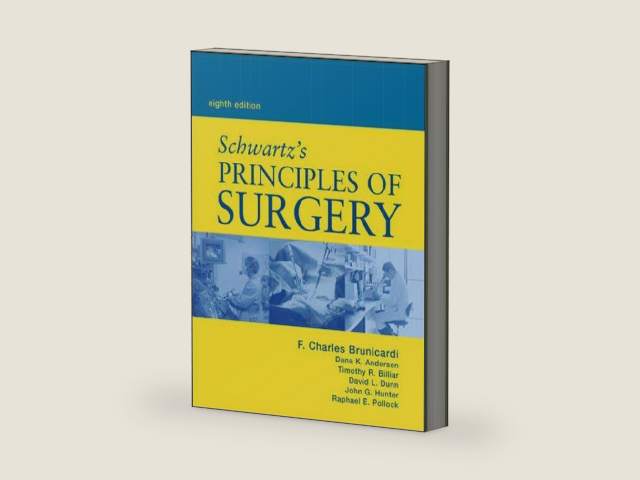 Schwartz's Principles of Surgery, Eighth Edition by F. Brunicardi | barcode:9780071410908 | source:'9780071410908-right-three-quarter.jpg