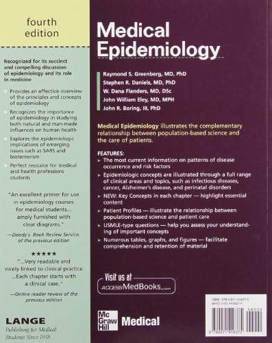 Medical Epidemiology (LANGE Basic Science) by Raymond Greenberg - 9780071416375