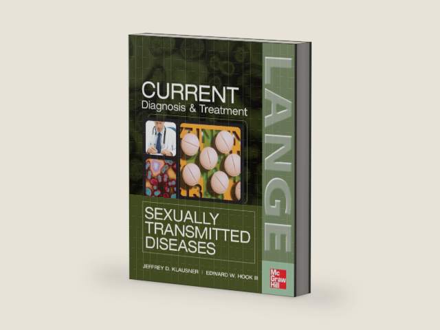 CURRENT Diagnosis & Treatment of Sexually Transmitted Diseases (LANGE CURRENT Series) by Jeffrey D. Klausner | barcode:9780071509619 | source:'9780071509619-right-three-quarter.jpg