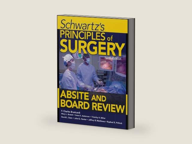 Schwartz's Principles of Surgery ABSITE and Board Review, Ninth Edition by F. Brunicardi | barcode:9780071606363 | source:'9780071606363-right-three-quarter.jpg